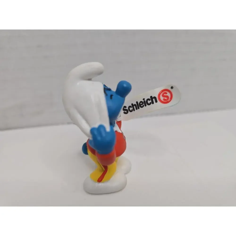 Smurfs 20529 Soccer Football Sports Trainer Smurf Schleich Peyo Vtg PVC Figure